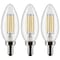 Satco 4 Watt B11 LED Lamp, Clear, Candelabra Base, 90 CRI, 3000K, 120 Volts, 3PK S21367 - alternate 2